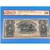 Image 1 : 1898 DOMINION OF CANADA $1 BANK NOTE (GRADED F-18)