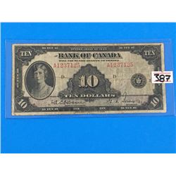 1935 BANK OF CANADA $10 BANK NOTE