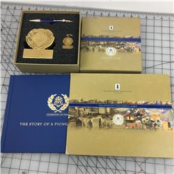 BOOK & COMMEMORATIVE SET (JAMES RICHARSON & SONS CELEBRATING 150 YEARS)