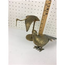 LOT OF 2 (BRASS) BIRDS