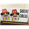 Image 1 : LOT OF 2 PLASTIC SIGNS (SHRINER CIRCUS)