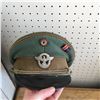 Image 16 : OFFICERS CAP W/BADGES & RIBBON BAR PIN (WWII NAZI GERMAN)