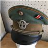 Image 2 : OFFICERS CAP W/BADGES & RIBBON BAR PIN (WWII NAZI GERMAN)