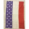 Image 1 : OLD FRENCH FLAG BANNER W/AMERICAN STARS *34” X 24”*