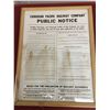 Image 1 : 1956 CANADIAN PACIFIC RAILWAY PUBLIC NOTICE PAPER (25” X 19”)