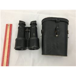 BINOCULARS & CASE (CHEVALIER PARIS FRANCE ANTIQUE BRASS)