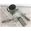 Image 1 : VINTAGE KITCHEN LOT * SIFTER, MIXER, SPICE GRINDER *