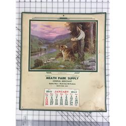 ADVERTISING CALENDAR (1944 NORTH STAR OIL. MEATH PARK, SASK) *17 1/2” X 15”*