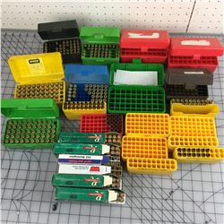 HUGE LOT OF .222 & .223 SPENT CASINGS, RELOAD BOXES, VINTAGE BOXES *SOME REPRIMED, NONE ARE COMPLETE