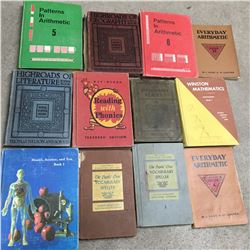 LOT OF SCHOOL BOOKS (ANTIQUE & VINTAGE)