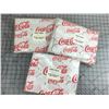Image 1 : LOT OF TWIN SIZED COCA-COLA BED SHEETS *VINTAGE N.O.S.*