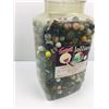 Image 5 : LARGE PLASTIC JAR OF ‘VINTAGE’ MARBLES