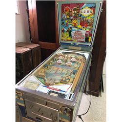 1967 ‘GOTTLIEBS’ SING ALONG COIN OP PINBALL MACHINE *LIGHTS UP, HAS KEYS, SCHEMATICS BUT NEEDS WORK 