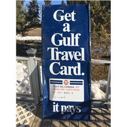 METAL GULF SERVICE STATION SIGN PANEL *77” X 32”*