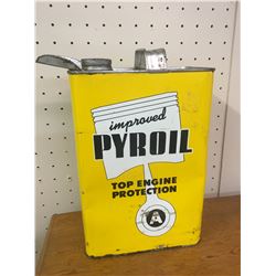 PYROIL A GASOLINE ADDITIVE OIL CAN