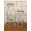 Image 1 : LOT OF 2 ‘PRIMROSE’ DAIRY POOL ADVERTISING MILK BOTTLES PINT & 1/2 PINT