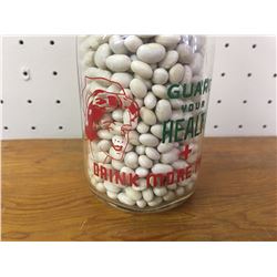 PALM DAIRIES’ 1/2 PINT ADVERTISING MILK BOTTLE “GUARD YOUR HEALTH”