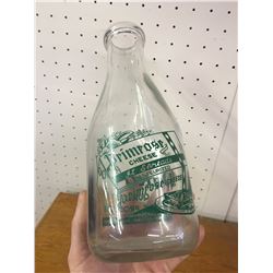 PRIMROSE DAIRY POOL’ ONE QUART ADVERTISING MILK BOTTLE
