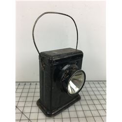 BATTERY OP. RAILWAY LANTERN, (GIFTED & INSCRIBED 1925)