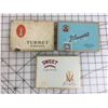 Image 1 : LOT OF 3 FLAT 50 CIGARETTE TINS * TURRET, PLAYERS, SWEET CAPORAL *