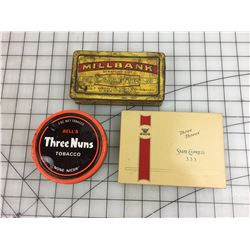 LOT OF TOBACCO TINS * THREE NUNS, MILLBANK, STATE EXPRESS *