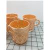Image 2 : LOT OF COFFEE MUGS ‘FIRE-KING - ANCHOR HOCKING’ *PEACH LUSTER KIMBERLY*