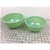 Image 1 : LOT OF 2 MIXING BOWLS (FIRE-KING JADEITE SWIRL)