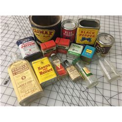 VINTAGE’ KITCHEN RELATED TINS & BOTTLES