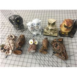 LOT OF OWL FIGURINES