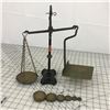 Image 9 : GURNEY POSTAL SCALE W/WEIGHTS ‘ANTIQUE’ (CANADA POST BRASS & CAST)