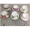 Image 1 : LOT OF 6 TEA CUP & SAUCER SETS *ROYAL ALBERT, COLCLUGH, CHELSEA *