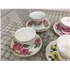 Image 2 : LOT OF 6 TEA CUP & SAUCER SETS *ROYAL ALBERT, COLCLUGH, CHELSEA *