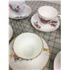 Image 3 : LOT OF 6 TEA CUP & SAUCER SETS *QUEEN ANNE, ROYALVALE, SANDFORD *