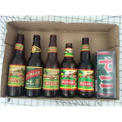 LOT OF ‘VINTAGE’ PILSNER & BOH BOTTLES & CAN