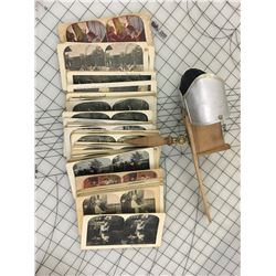ANTIQUE’ STEREOSCOPE & CARD LOT
