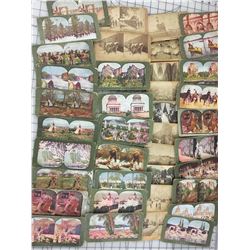 LARGE STEREOSCOPE CARD LOT