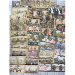 LARGE STEREOSCOPE CARD LOT