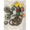 Image 1 : LOT OF SHOP RELATED TINS, HORSESHOES, FUNNELS
