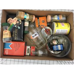 LOT OF ‘VINTAGE’ TINS, SPICE SHAKERS ETC.