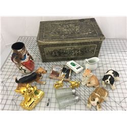 LARGE TIN OF MISC ITEMS