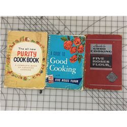 LOT OF ‘VINTAGE’ COOK BOOKS *FIVE ROSES FLOUR, PURITY FLOUR *
