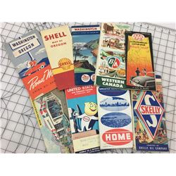 LOT OF ROAD MAPS *BA, SKELLY, SHELL, ROYALITE*