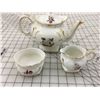 Image 1 : PRINCE KINGSTON, ENGLAND TEA POT WITH CREAM AND SUGAR