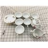Image 2 : FAVOLINA TEA SET POLAND * CUPS, SAUCERS, POT, CREAM, SUGAR *
