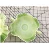 Image 8 : LOT OF 2 GREEN WHITE GLASS PIECES