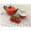 Image 1 : TOMATOEWARE PIECES (TEAPOT LID HAS CHIP)