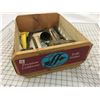 Image 1 : GRAPE BOX WITH OIL SPOUTS, TOOLS ETC