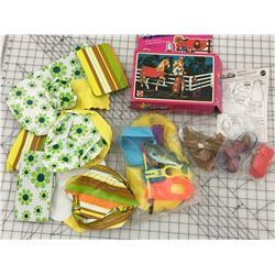 VINTAGE BARBIE PLAY SET LOTS * INFLATABLE FURNITURE, COWGIRL CLOTHES, SCUBA *