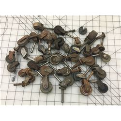 LOT OF CASTER WHEELS (ANTIQUE)
