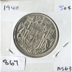 1940 CNDN 50 CENT PC